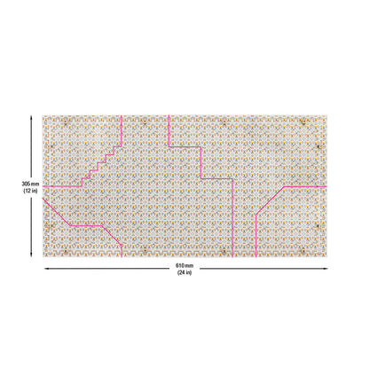 Flexible LED Backlight Sheet for behind Stone and Glass, 24V 24W 3500K(Mid-Warm White)