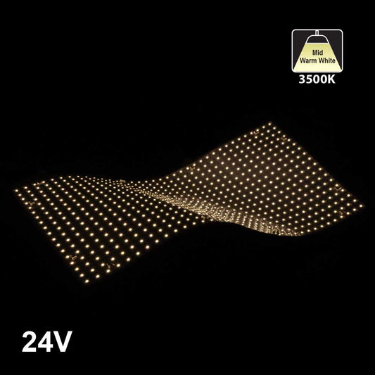 Flexible LED Backlight Sheet for behind Stone and Glass, 24V 24W 3500K(Mid-Warm White)