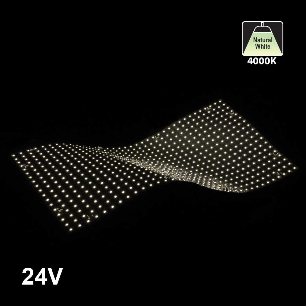 Flexible LED Backlight Sheet for behind Stone and Glass, 24V 24W 4000K(Natural White)