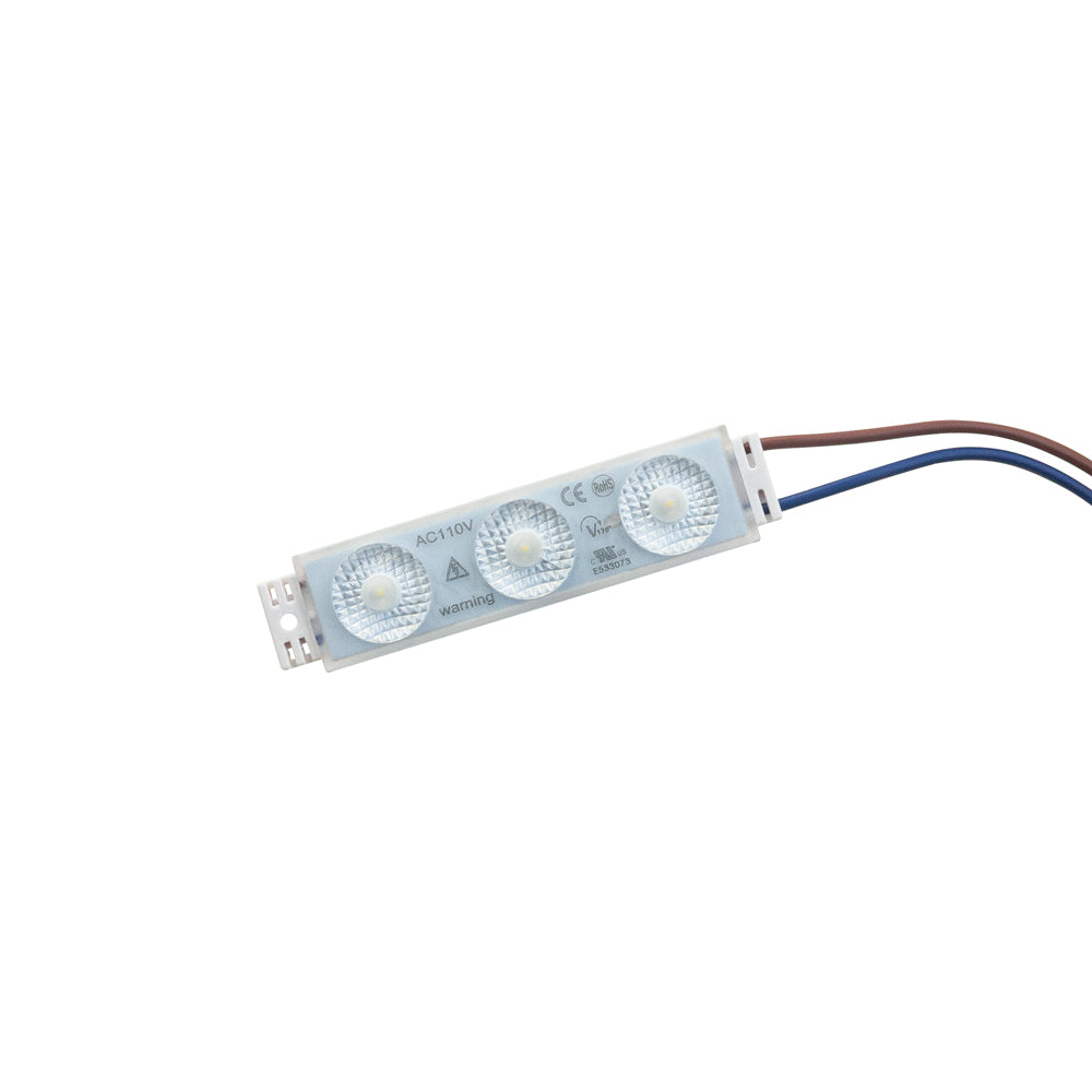 Outdoor Single LED Module, 110V 1.5W 3 LEDs, 6000K(Cool White)
