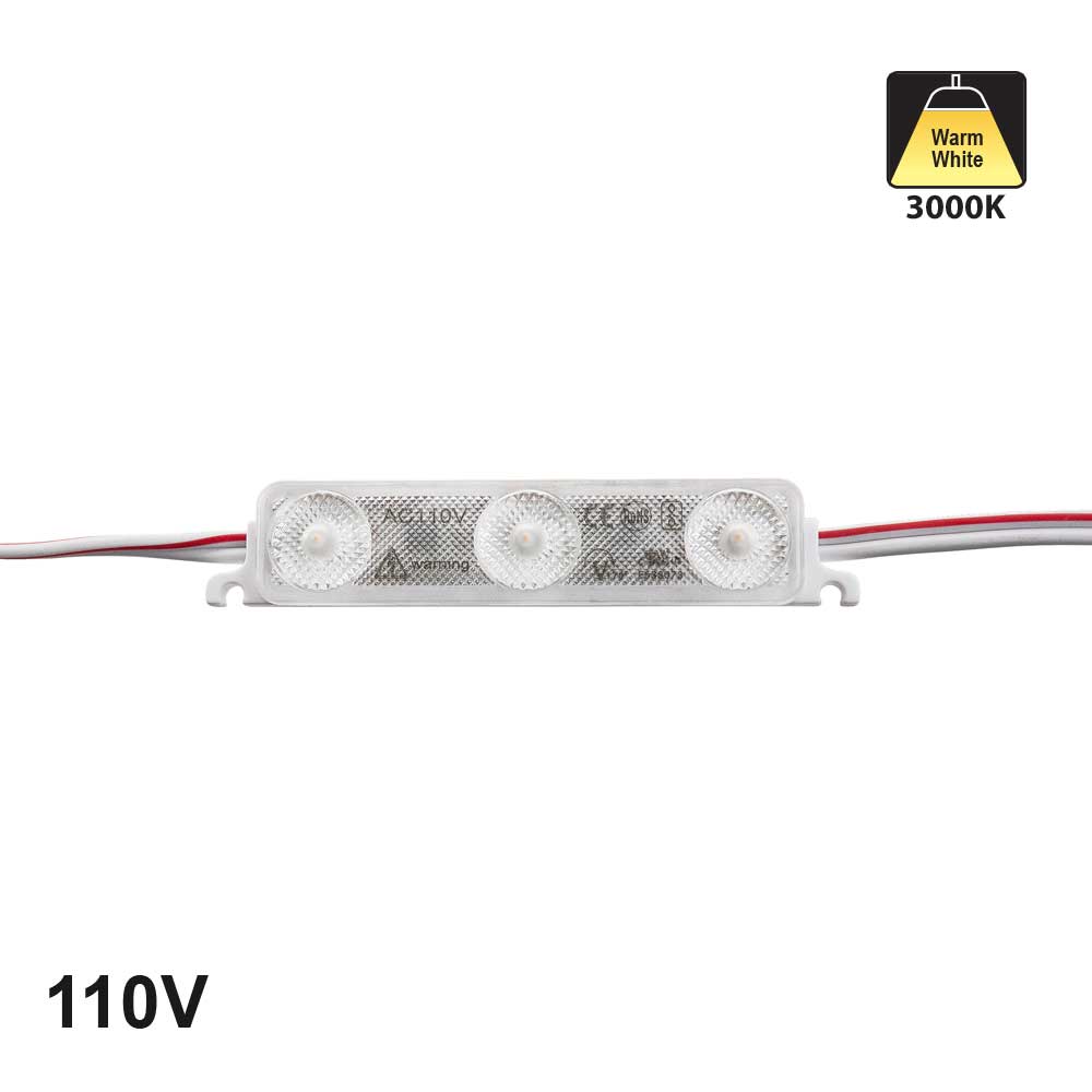 LED Backlighting for sign, 110V 1.5W/pcs 3 LEDs, 3000K (Pack of 50 ...