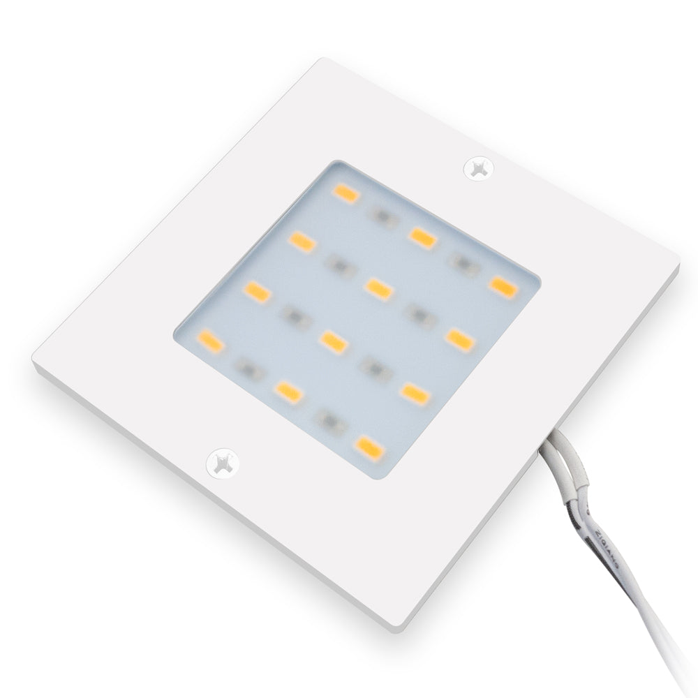 White Square Ultrathin Cabinet Light, 12V 5W CCT(2.4K, 2.7K, 3K, 3.5K, 4K, 5K) VBUN-S50-12V-White