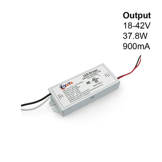EVT-C50-0900-T-42V Constant Current LED Driver, 900mA constant current LED driver with output 18-42V 37.8W.