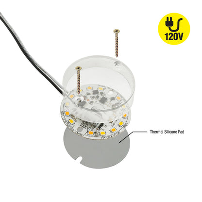 2 inch Round Disc ZEGA LED Module 120V 7W CCT(2.7K, 3K, 4K), DIS 02-007W-930-120-S1-Z1A