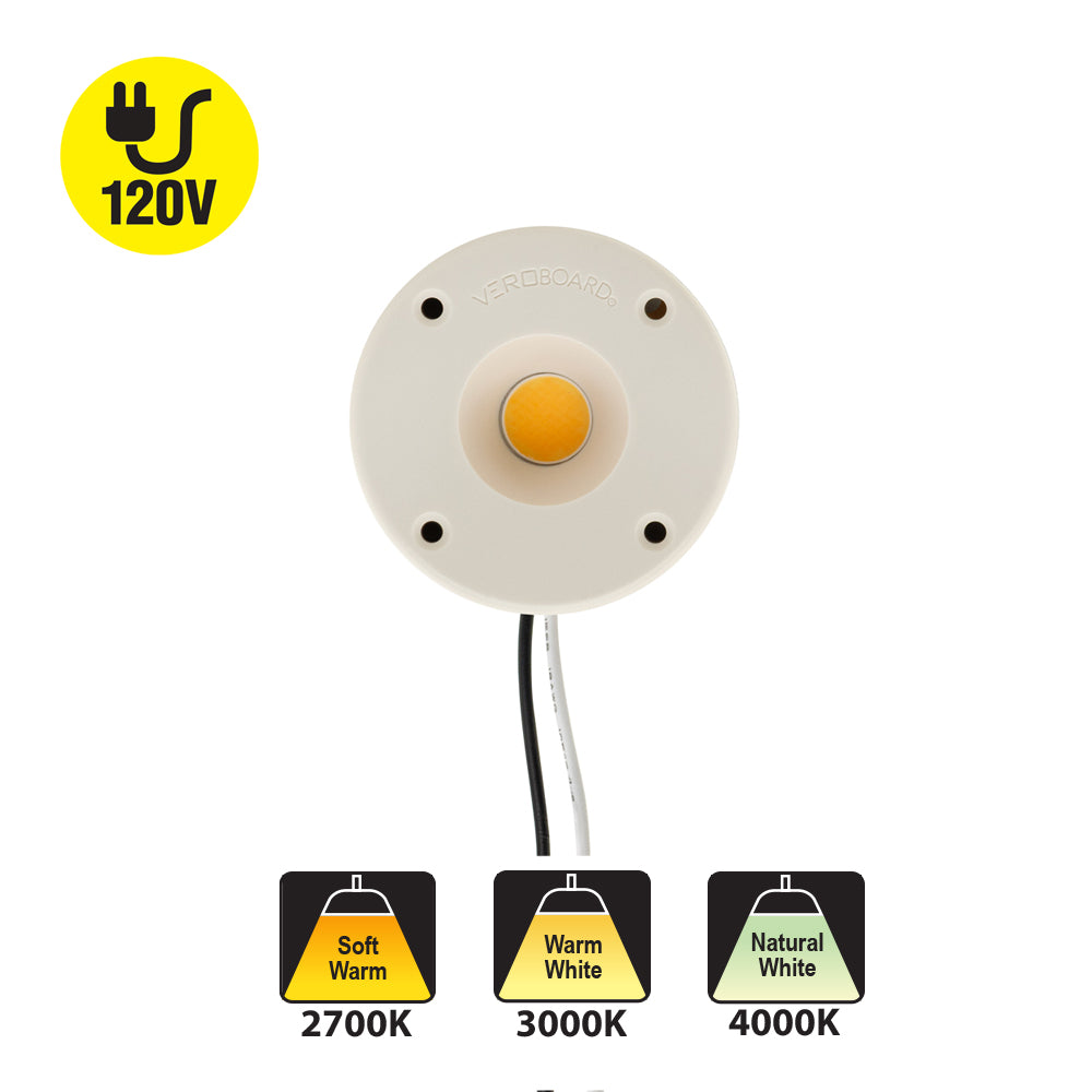 COB Paragon LED Module with HT5828 LED Holder, 120V 10W CCT(2.7K, 3K, 4K), CDAC-80-5028-120V-30