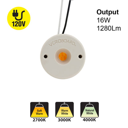 COB LED Module 120V 16W CCT(2.7K, 3K, 4K), VBDMDL-4838-16W-9XXK-120V