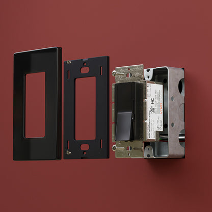 Black Single Gang Dimmer+Driver 2in1 96W 24V class2. Single pole/ 3Way