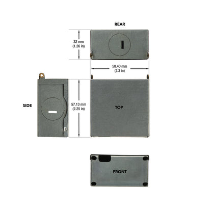 Small Metal Junction box 58.5 x 57 x 31.5mm (2.3 x 2.2 x 1.2in)