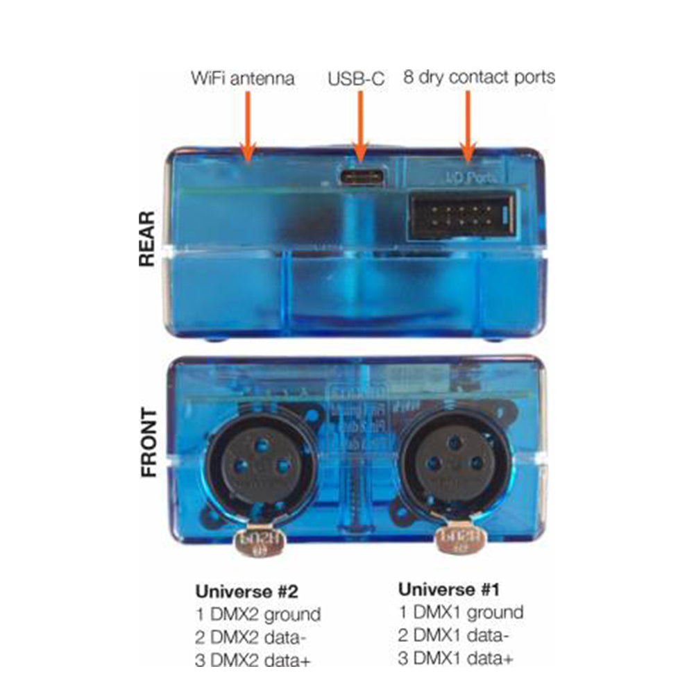 Nicolaudie Architectural SLESA-U10 Stand Alone DMX Controller WiFi USB 512-1024 Channels
