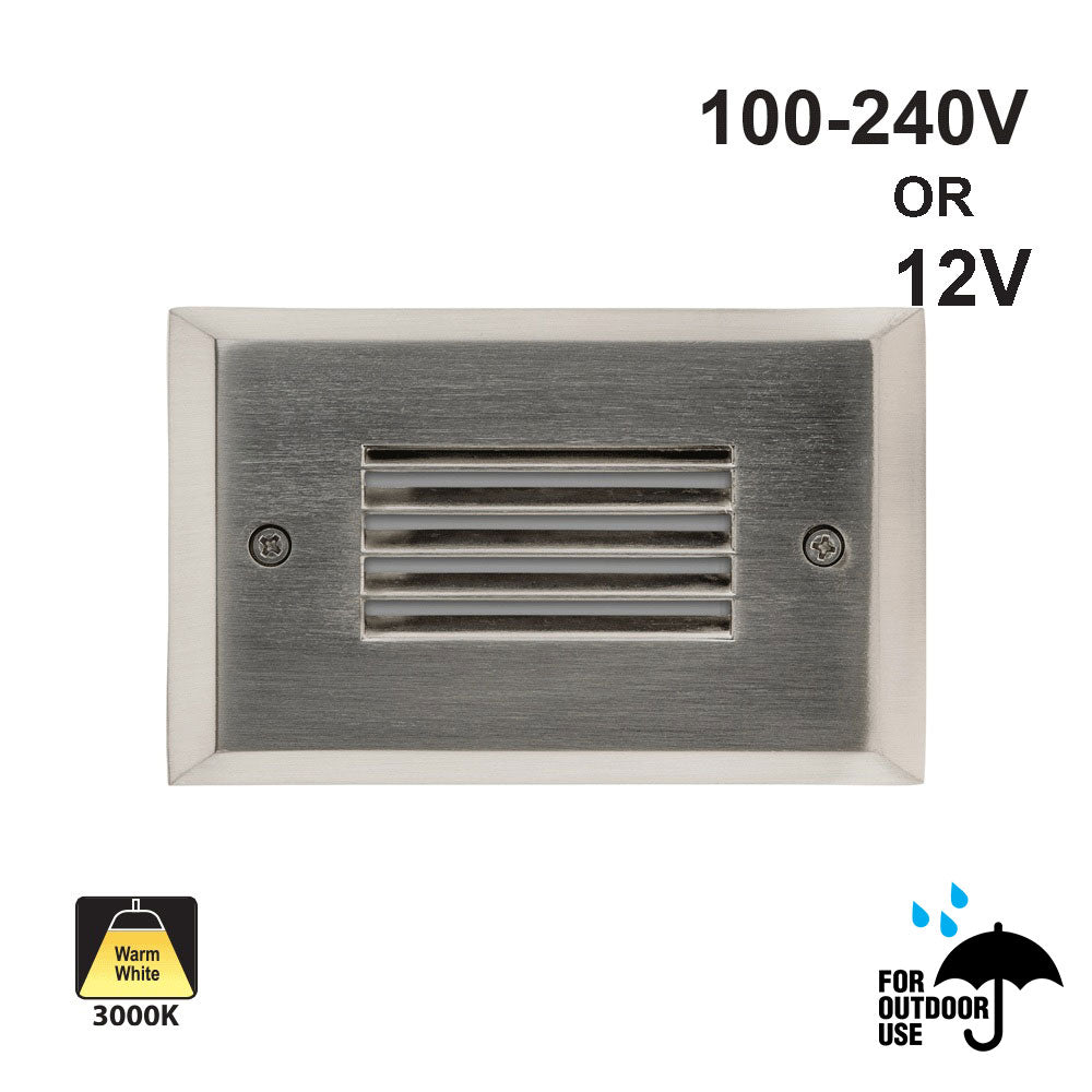 Step Light One Way Horizontal Single Gang LED Step Light-Pathway Light 12V 2W – Gekpower ...