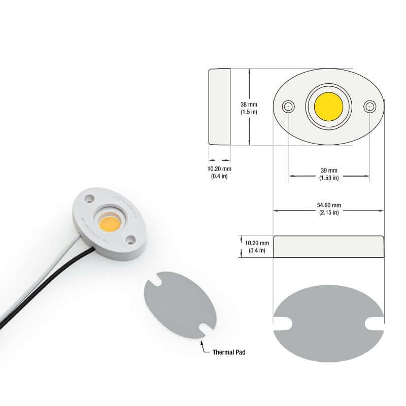 COB Paragon LED Module 120V 6W 3000K