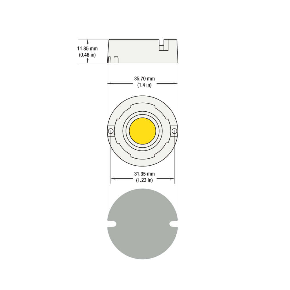 COB Paragon LED Module Light 120V 12W 1000Lm 3000K