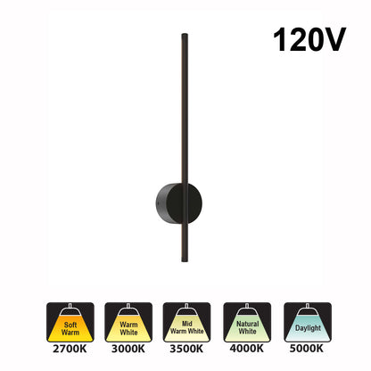 Dals RWS24-CC Midnight 24" Indirect Linear Wall Sconce 120V 6W CCT (2.7K, 3K, 3.5K, 4K, 5K)