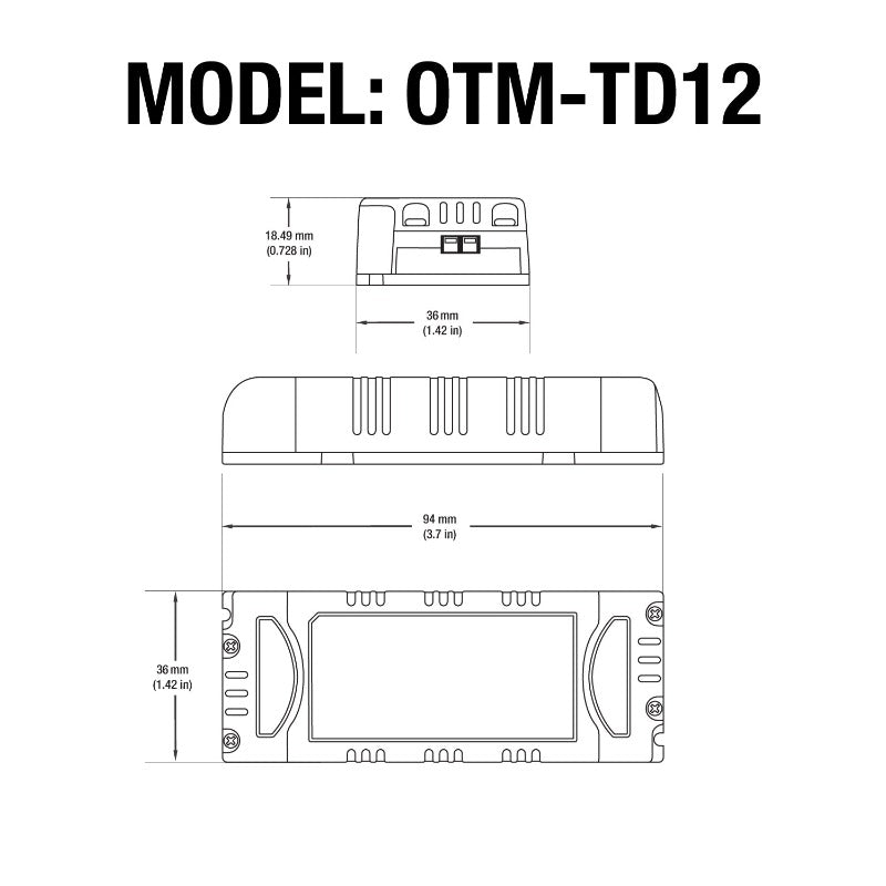 Constant Current LED Driver 1000mA 7-12V 12W OTM-TD12