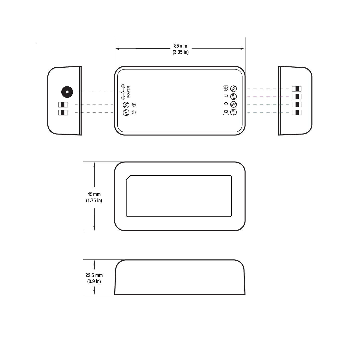 FUT037 Mi-Light 2.4GHz WIFI RGB LED Controller 12-24V - GekPower