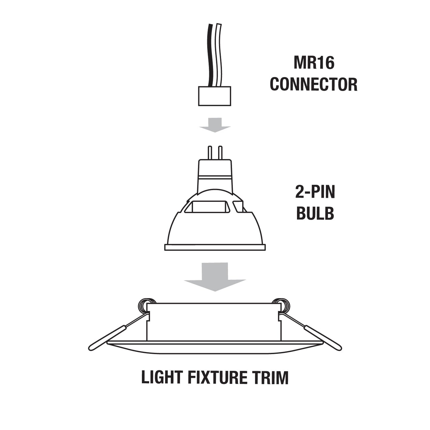 T-53 MR16 Light Fixture (White), 3.5 inch Round Recessed light Open Reflector Trim - GekPower