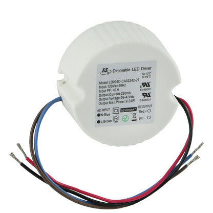 ES LD009D-CA02242-27 Constant Current LED Driver, 220mA 36-42V 9.24W max, gekpower