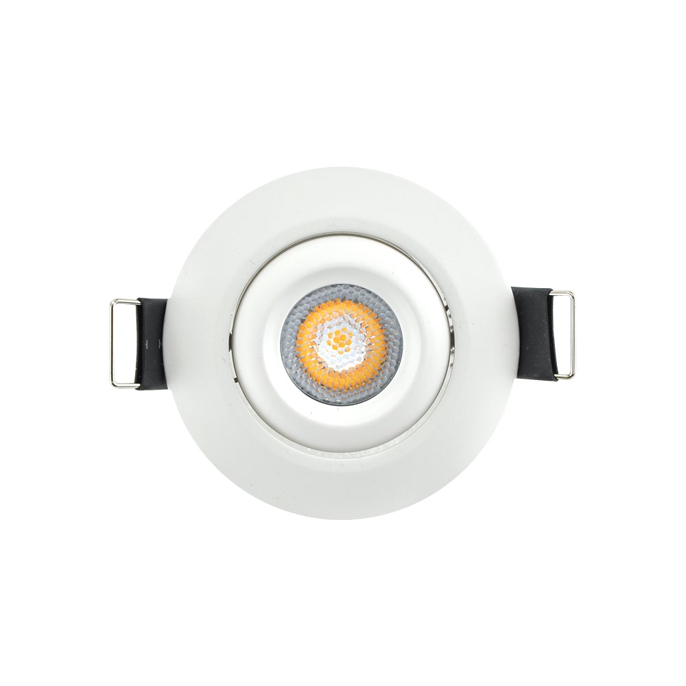 Round LED Downlight, LED Ceiling Lights, recessed lights, recessed downlight, downlight fixture, 12v, 3w, Color Temperature 3000K (Warm White) Available Colors White, Black, Brushed Nickel.