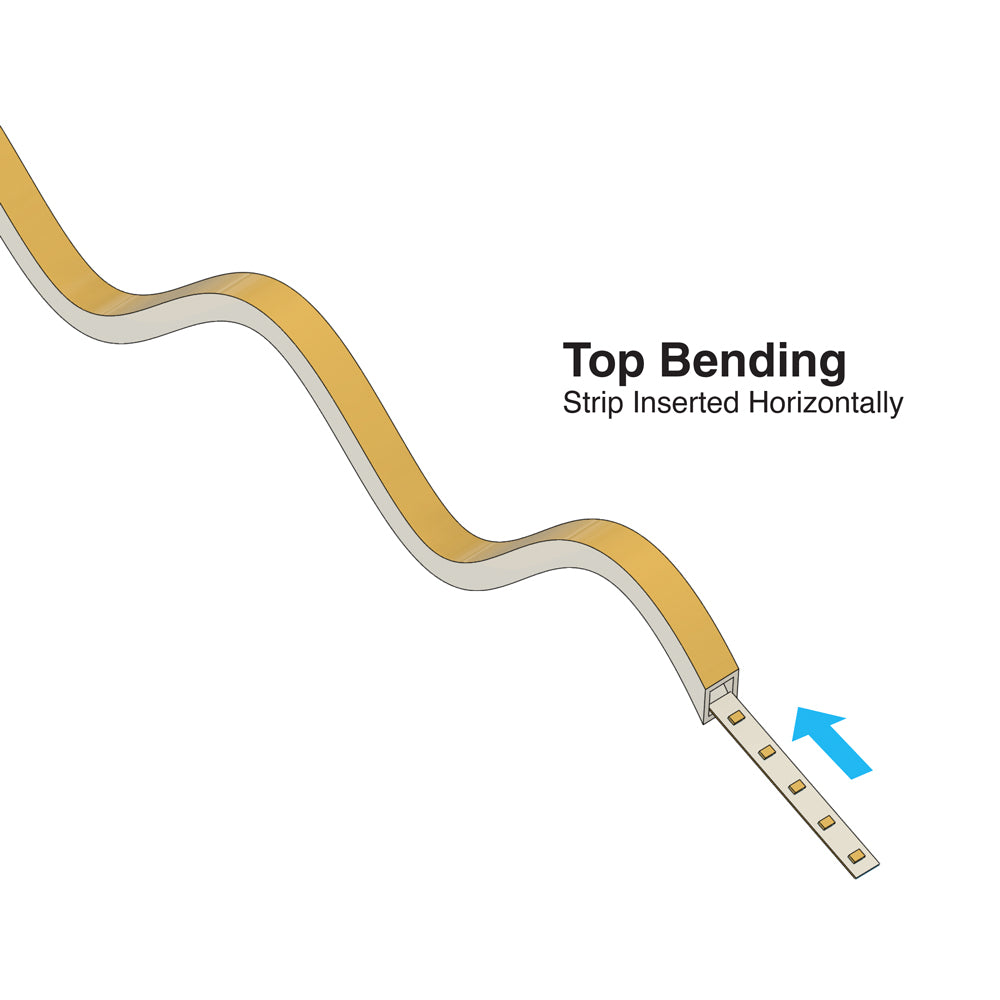 White Silicone Flexible LED Neon channel VBD-N1010-SF-W, per foot(30.5cm) SURFACE Mount