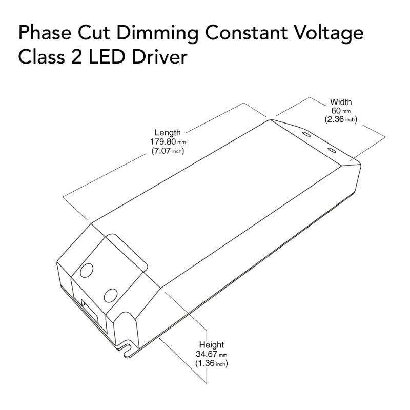 VEROBOARD 24V 2.5A 60W Dimmable Constant Voltage LED Driver VBD-024-060DM