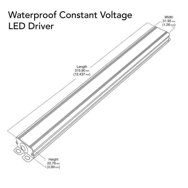 VEROBOARD Super Slim VBD-012-100VWSW Non-Dimmable LED Driver, 12V 8.33A 100W - GekPower