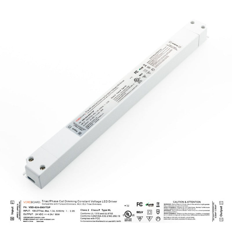 Super Slim VBD-024-096VTP Triac Dimmable Constant Voltage LED Driver, 24V 4A 96W, gekpower